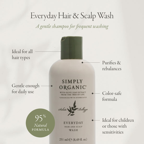 Simply Organic Everyday Hair & Scalp Wash 958ml