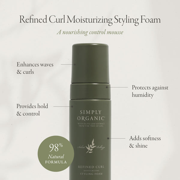 Simply Organic Refined Curl Moisturizing Styling Foam