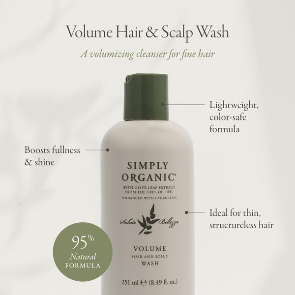 Simply Organic Volume Hair & Scalp Wash 251ml